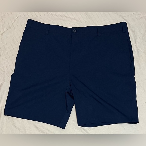 BCG Shorts Mens 40W Navy Blue Chinos Golf Casual Golfer Flat Front Outdoor Adult - Picture 1 of 8